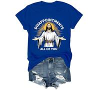 Camiseta Disappointments All of You, camiseta Disappointments All of You Jesus, camiseta Disappointments All of You, unisex, azul real, L