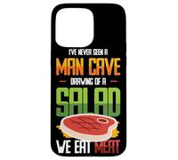 Camiseta Divertida BBQ Carne Bistec Parrilla Hombre Carcasa para iPhone 15 Pro MAX