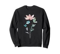 Camiseta Divertida con diseño Unisex de Flor floreciente con una Mariposa Sudadera