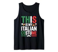 Camiseta Divertida con la Bandera de Italia This Is My Italian Costume Camiseta sin Mangas