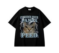 Camiseta Divertida con Meme de Gato Considera Que te has meado en los Pantalones Camisetas con Frases graciosas de Gatos tontos para Hombre Mujer