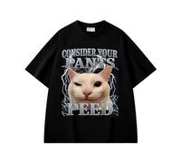 Camiseta Divertida con Meme de Gato Considera Que te has meado en los Pantalones Camisetas con Frases graciosas de Gatos tontos para Hombre Mujer