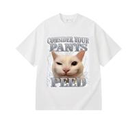 Camiseta Divertida con Meme de Gato Considera Que te has meado en los Pantalones Camisetas con Frases graciosas de Gatos tontos para Hombre Mujer