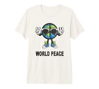 Camiseta Divertida con Signo de Paz Mundial en la Tierra Camiseta Premium