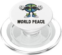 Camiseta Divertida con Signo de Paz Mundial en la Tierra PopSockets PopGrip para MagSafe