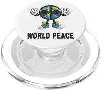 Camiseta Divertida con Signo de Paz Mundial en la Tierra PopSockets PopGrip para MagSafe
