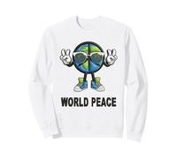 Camiseta Divertida con Signo de Paz Mundial en la Tierra Sudadera