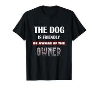 Camiseta Divertida con Texto en inglés Beware of The Owner Camiseta
