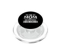 Camiseta Divertida con Texto en inglés I Am a Mom and Detective PopSockets PopGrip para MagSafe