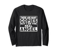 Camiseta Divertida con Texto en inglés I Am Angel Manga Larga