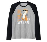 Camiseta Divertida con Texto en inglés I Am The Weasel Camiseta Manga Raglan