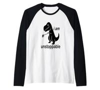 Camiseta Divertida con Texto en inglés I Am Unstoppable para Hombres, Mujeres y jóvenes Camiseta Manga Raglan