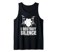 Camiseta Divertida con Texto en inglés I Destroy Silence Shirt Camiseta sin Mangas