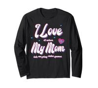 Camiseta Divertida con Texto en inglés I Love It When My Mom Lets Me Play Manga Larga