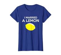 Camiseta Divertida con Texto en inglés «I Married A Lemon» Camiseta, Mujer, Azul Real, M