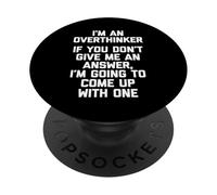 Camiseta Divertida con Texto en inglés I'm An Overthinker PopSockets PopGrip Adhesivo