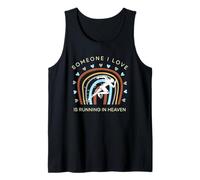 Camiseta divertida con texto en inglés "someone i love is running in heaven" Camiseta sin Mangas
