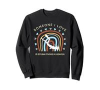 Camiseta divertida con texto en inglés "someone i love is scuba diving in heaven" Sudadera