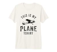 Camiseta Divertida con Texto en inglés This is My Plane Camiseta Premium