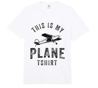 Camiseta Divertida con Texto en inglés This is My Plane Comfort Colors Adult Heavyweight T-Shirt