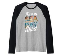 Camiseta Divertida con Texto en inglés This Is My Sea Day Camiseta Manga Raglan