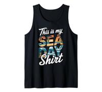 Camiseta Divertida con Texto en inglés This Is My Sea Day Camiseta sin Mangas