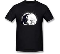 Camiseta divertida de algodón con cuello redondo de Happwan Don't Starve Together para hombre, Negro, S