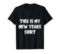 Camiseta Divertida de Año Nuevo con Texto en inglés This Is My New Year Camiseta gráfica económica, Hombre, Negro, XL