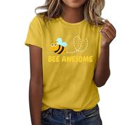 Camiseta divertida de apicultor de abejas para mujer, cuello redondo, manga corta, susurrador de abejas, camisa de abeja, disfraz de abeja, disfraz para mujer, carnaval, té, disfraz de abeja, amarillo