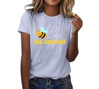 Camiseta divertida de apicultor de abejas para mujer, cuello redondo, manga corta, susurrador de abejas, camisa de abeja, disfraz de abeja, disfraz para mujer, carnaval, té, disfraz de abeja, gris