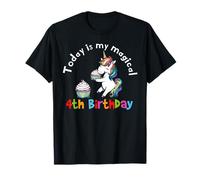 Camiseta divertida de cumpleaños con texto en inglés "Today is My Magical 4th Birthday" Camiseta