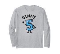 Camiseta Divertida de cumpleaños Gimme 5 Give me Five Free High Fives Manga Larga