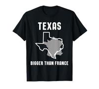 Camiseta divertida de estrella solitaria de Texas Is Bigger Than France Camiseta