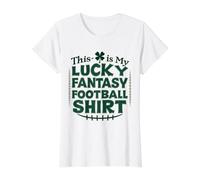 Camiseta Divertida de fútbol This Is My Lucky Fantasy Camiseta gráfica económica, Mujer, Blanco, M
