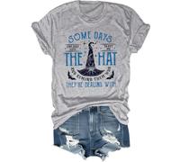 Camiseta divertida de Halloween con texto en inglés "Some Days I Just Have to Put On The Hat", gris, XXL