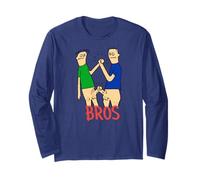 Camiseta Divertida de la Amistad de Bros Before Hoes Manga Larga