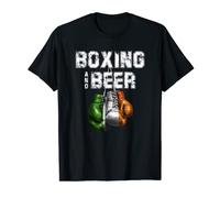 Camiseta divertida de la bandera de Irlanda de boxeo y cerveza irlandesa Camiseta