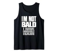 Camiseta Divertida de los Hombres del Pelo Invisible Calvo no Estoy Calvo Camiseta sin Mangas