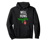 Camiseta Divertida de Navidad Bien colgada con Adorno Colorido Sudadera con Capucha