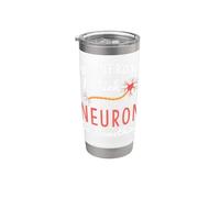Camiseta divertida de neurociencia I Think Neuron To Something Nerve Vaso térmico de acero inoxidable de doble pared