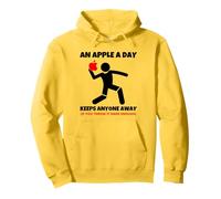 Camiseta Divertida de Oficina con Texto en inglés An Apple a Day Keeps Anyone Away Sudadera con Capucha