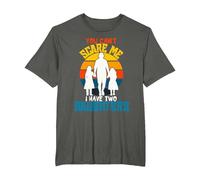 Camiseta Divertida de papá con Texto en inglés «You Can't Scare Me I Have Two Daughter» Camiseta, Hombre Tallas Grandes, Asfalto, 4X Alto