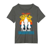 Camiseta Divertida de papá con Texto en inglés «You Can't Scare Me I Have Two Daughter» Camiseta, Mujer Tallas Grandes, Asfalto, 2XL Grande