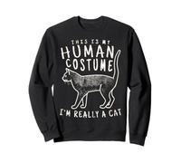 Camiseta Divertida de This is My Human Costume I'm Really a Cat Sudadera