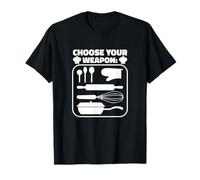 Camiseta Divertida de Utensilios de Cocina Choose Your Weapon Camiseta