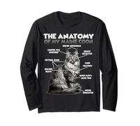 Camiseta Divertida del Coon de Maine | Anatomía del Maine Manga Larga