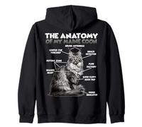 Camiseta Divertida del Coon de Maine | Anatomía del Maine Sudadera con Capucha
