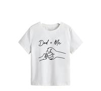 Camiseta divertida del día del padre para niñas y sudadera de manga larga, Blanco, 18-24 meses
