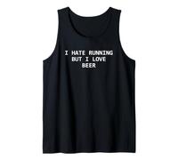 Camiseta Divertida I Hate Running But I Love Beer Camiseta sin Mangas