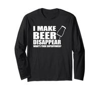 Camiseta Divertida I Make Beer Disappear Whats Your Superpower Manga Larga